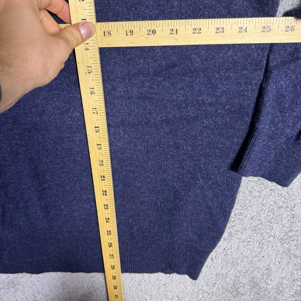 LL Bean Sweater Mens XXL 2XL 100% Lambs Wool Knit V-Neck Pullover Jumper